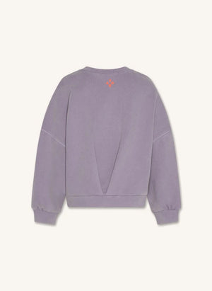 AO76 - Lila Geri Dönüştürülmüş Pamuklu Sweatshirt
