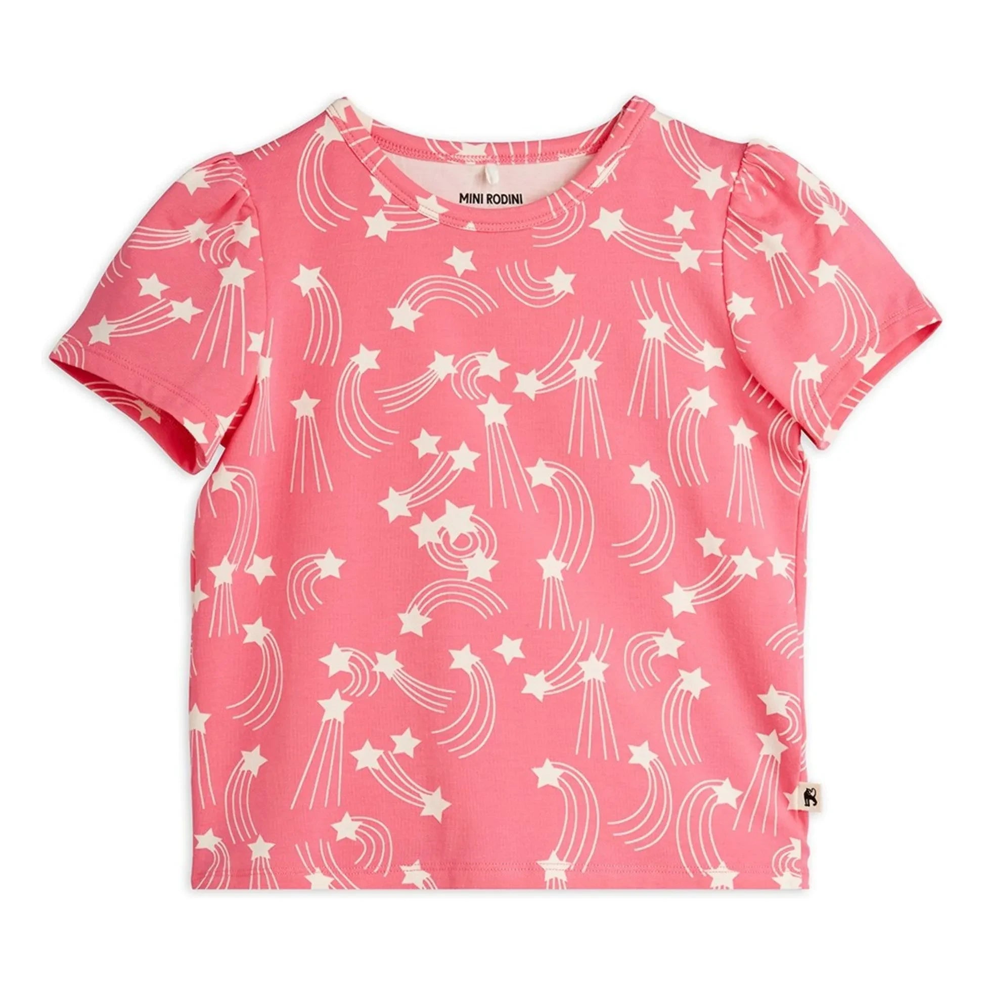 Mini Rodini - Stars Organik Pamuk Tişört | Pembe