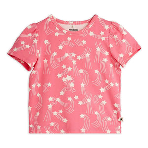 Mini Rodini - Stars Organik Pamuk Tişört | Pembe
