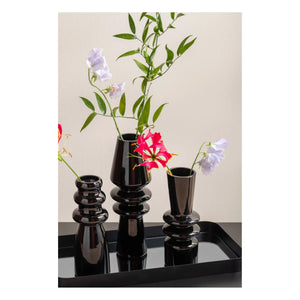 Present Time - Sparkle Zylindervase | Schwarz