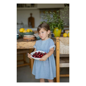 1+ in the family - Striped Margalida Denim Dress Organic Cotton | Light Blue