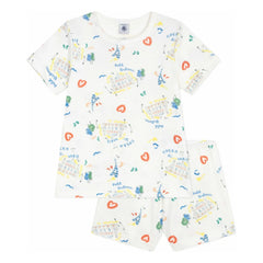 Petit Bateau - Opera Shorty Schlafanzug | Weiß