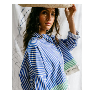 Tinsels - Wooden Striped Shirt | Blue
