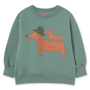 Tinycottons - Organik Pamuklu Köpek Sweatshirt | Yeşil su