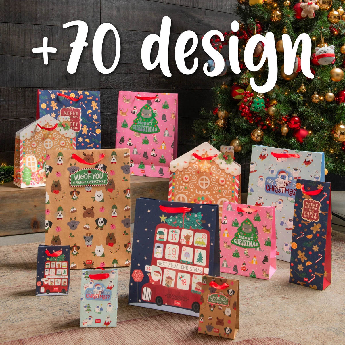 Legami - Gingerbread Noel Gift Çanta - Büyük
