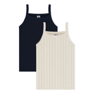 Petit Bateau - Geçişli Atletler 2'li Set | Gece mavisi