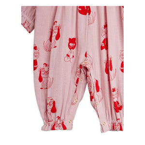 Mini Rodini - Bio-Baumwoll-Strampler mit Tiermotiv | Rosa