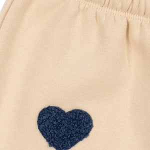 Konges Sløjd - Pantalones de chándal Lou Hearts de algodón orgánico | Beige