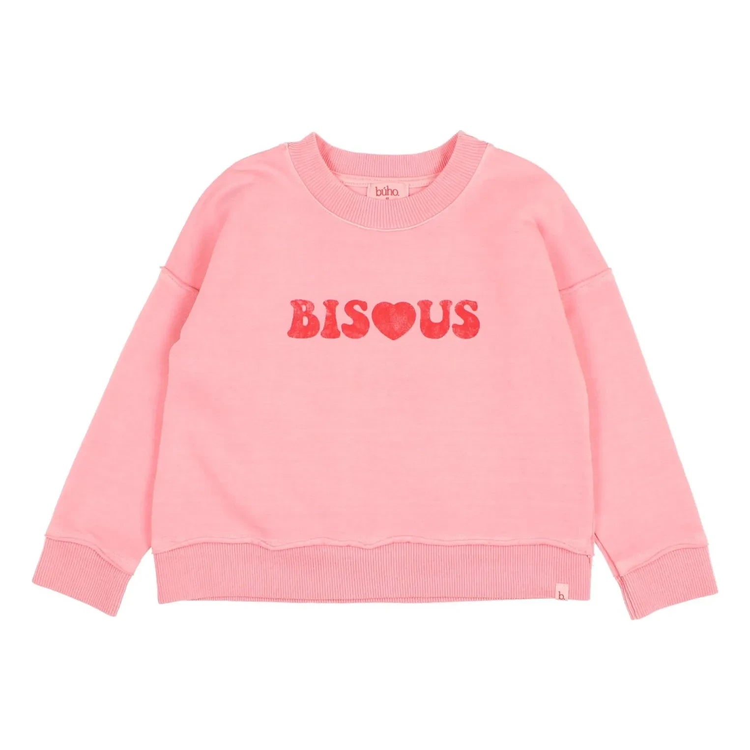 Búho - Bisous Sweat Organik Pamuk | Pembe