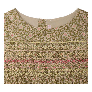 Bonpoint - Duchesse Liberty organik pamuk elbise | Yeşil
