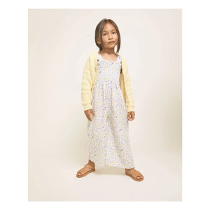 Búho - Seersucker Overall mit Blumenmuster | Hellblau