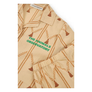 The Animals Observatory - Magpie Organic Cotton Shirt and Shorts Set | Pale Yellow