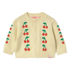 Tinycottons - Kirschen Cardigan | Blassgelb