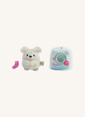 Nici - Washy Köpek Peluş Oyuncak ve Çamaşır Kostümü | Beyaz