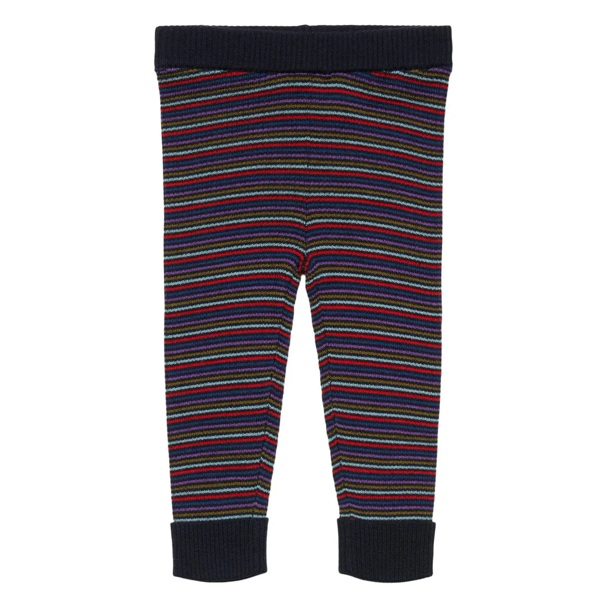 FUB - Slim-Fit Çizgili Merino Yün Tayt | Lacivert