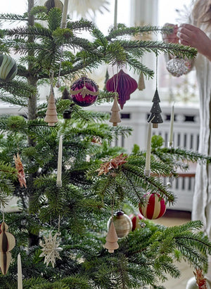 Bloomingville - Adornos de Árbol de Navidad Jayli - Set de 3 | Verde