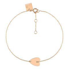 Ginette NY - Angele Mini Kalp bileklik | Pembe Altın