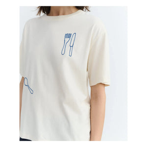 Thinking Mu - Lucia Bio-Baumwoll-T-Shirt | Ecru