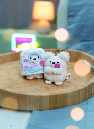 Nici - Washy Köpek Peluş Oyuncak ve Çamaşır Kostümü | Beyaz