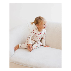 Quincy Mae - Bambus-Kirsch-Pyjama | Beige