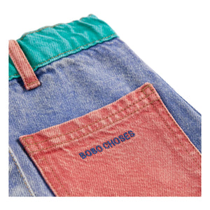 Bobo Choses - Color Block Organic Cotton Skirt | Blue