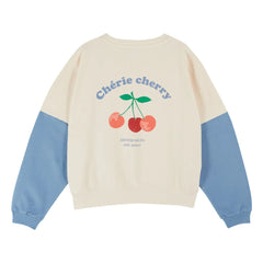 Emile et Ida - Organik pamuk baskılı sweatshirt | Krem