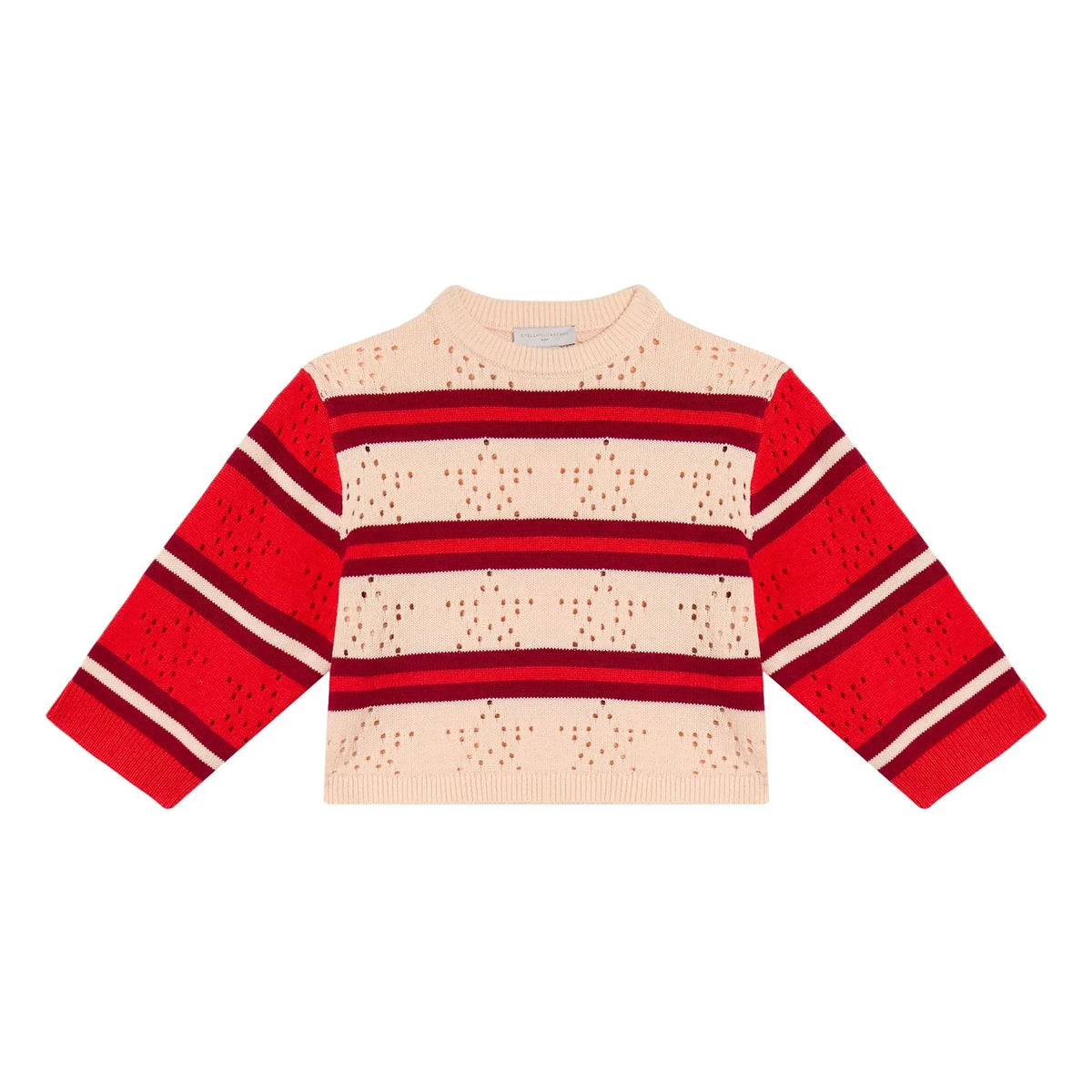 Stella McCartney Kids - Yıldız Çizgili Kazak | Fildişi