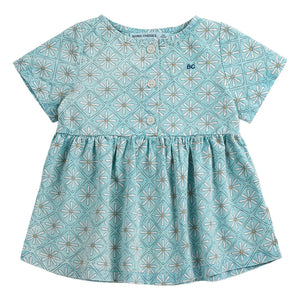 Bobo Choses - Bio-Baumwoll Baby Gänseblümchen Kleid | Hellblau