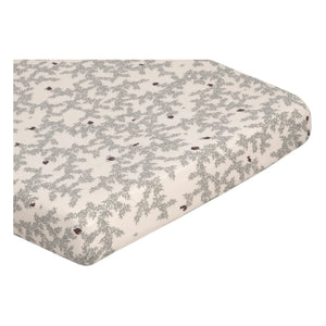 garbo&friends - Pomegranate Cotton Muslin Fitted Sheet | Beige