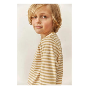 Gray Label - Camiseta de algodón orgánico a rayas | Ocre