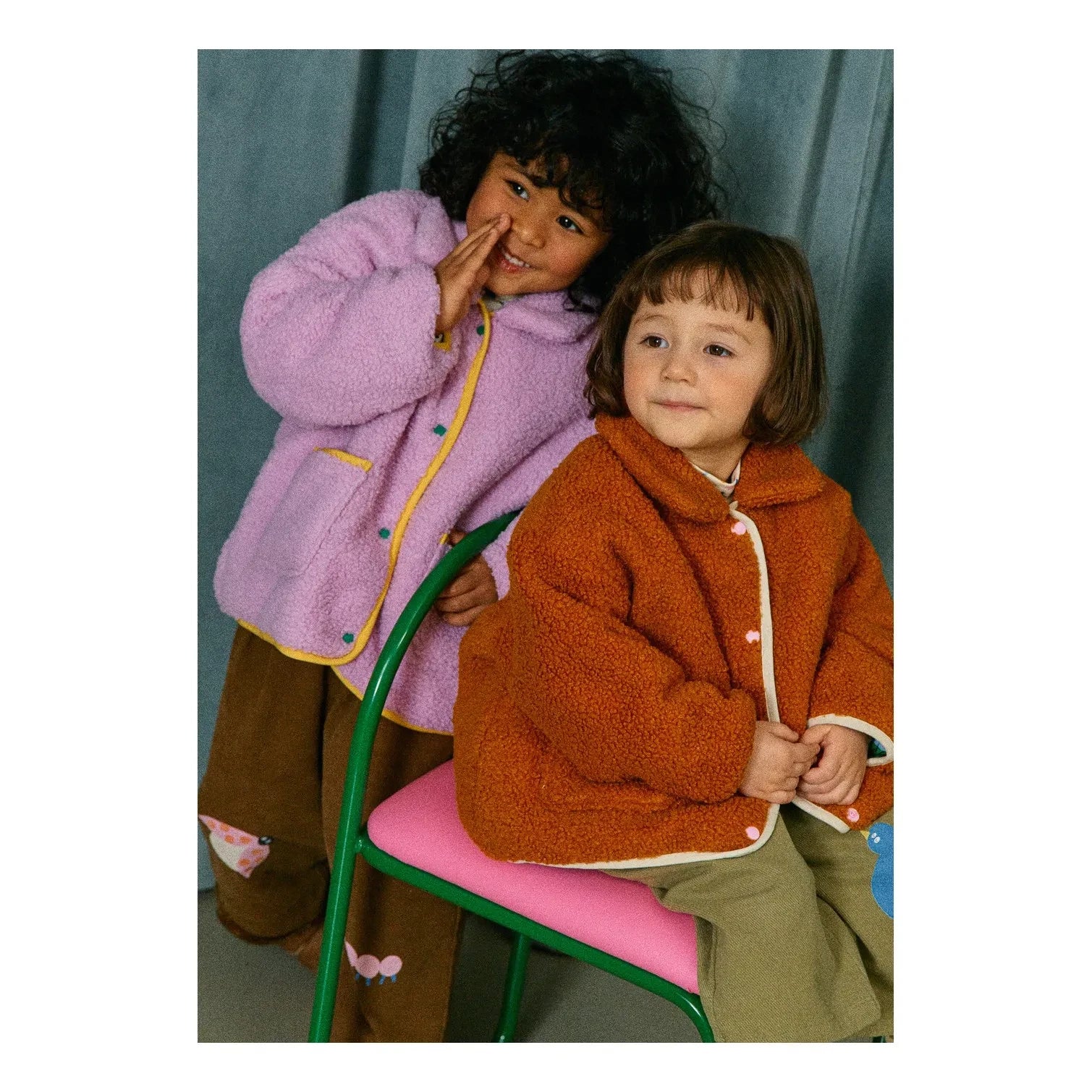 Petit Stella - Chaqueta Sherpa Reversible Dragonflies | Verde