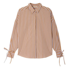 Sessùn - Camisa a rayas de algodón Armando | Terracota