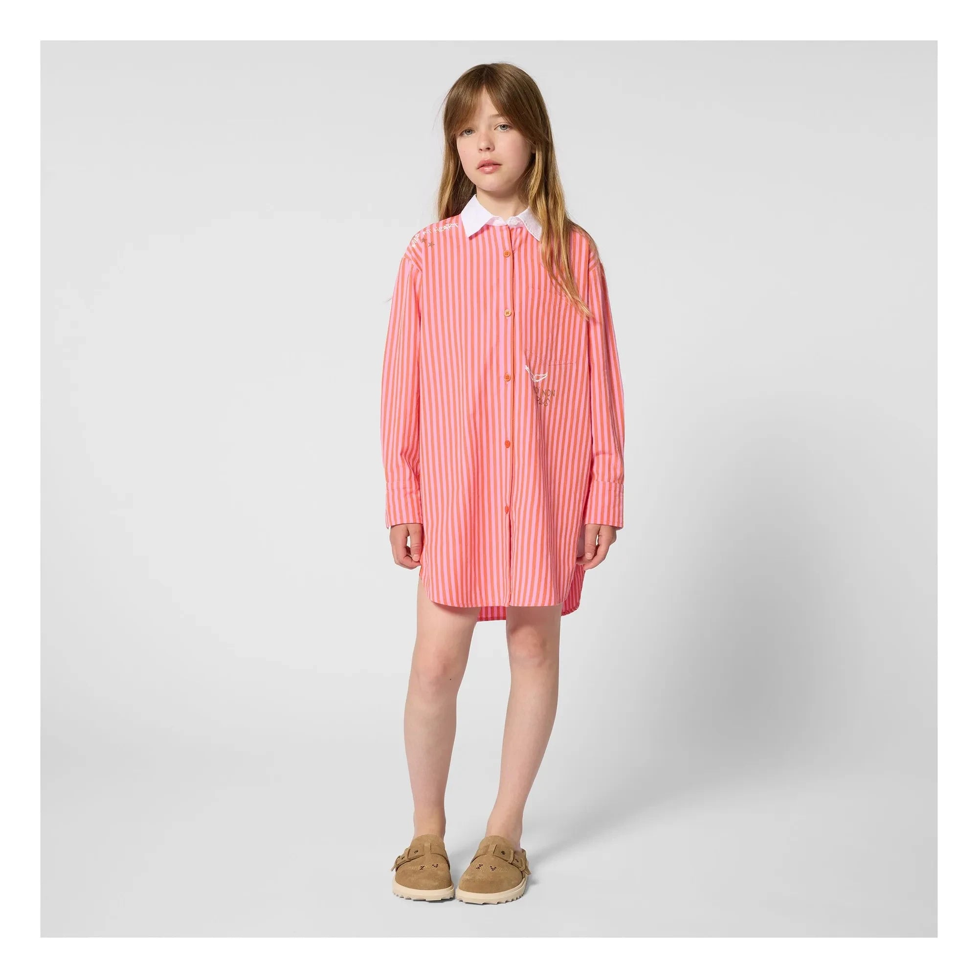 Zadig & Voltaire - Vestido camisero a rayas | Rosa