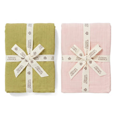 Editions Aimable - Léon Babypflege-Set | Dragée Rosa Mulltuch