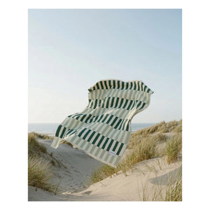 Maison Deux - Checked cotton blanket | Dark green