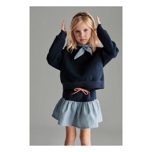 Mipounet - Florence Düğüm Yakalı Sweatshirt | Lacivert