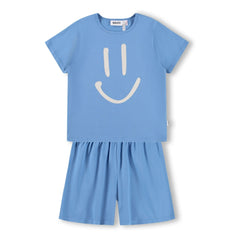 Molo - Luvis Smile Organik Pamuklu Şortlu Pijama | Mavi