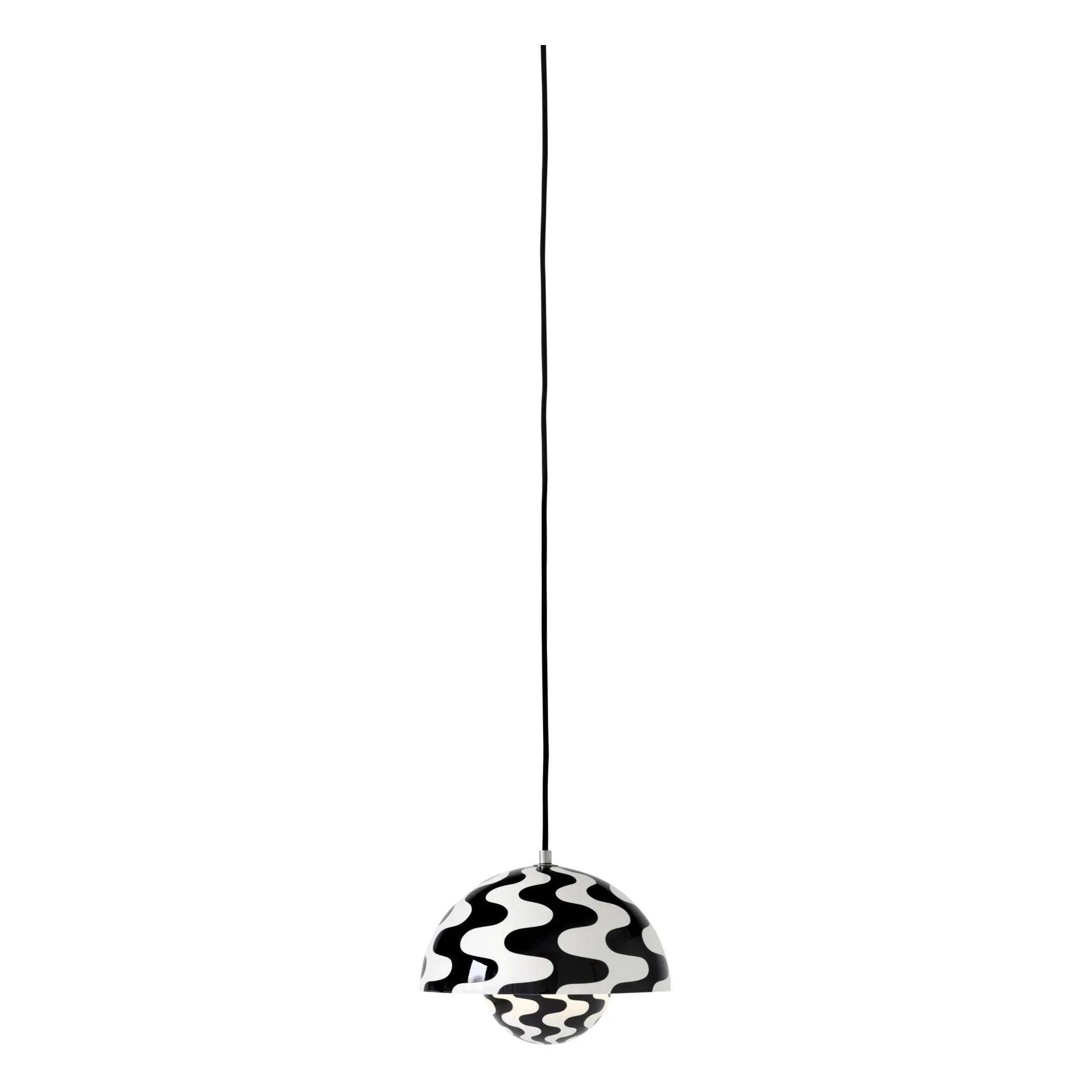 & Tradition - Flowerpot VP1 Desenli sarkıt lamba | Noir/Blanc