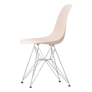 Vitra - DSR Plastic Chair - Chrome Frame - Charles & Ray Eames | Soft Pink