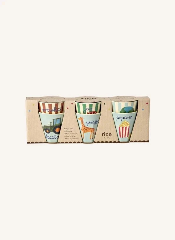Rice - ABC Melamin Bardaklar - 6'lı Set | Açık mavi