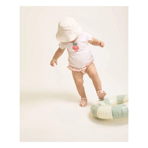 Búho - Strawberry Organic Cotton Baby T-Shirt | Pale Pink
