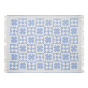 &Klevering - Karierte Patch-Steppdecke | Blau