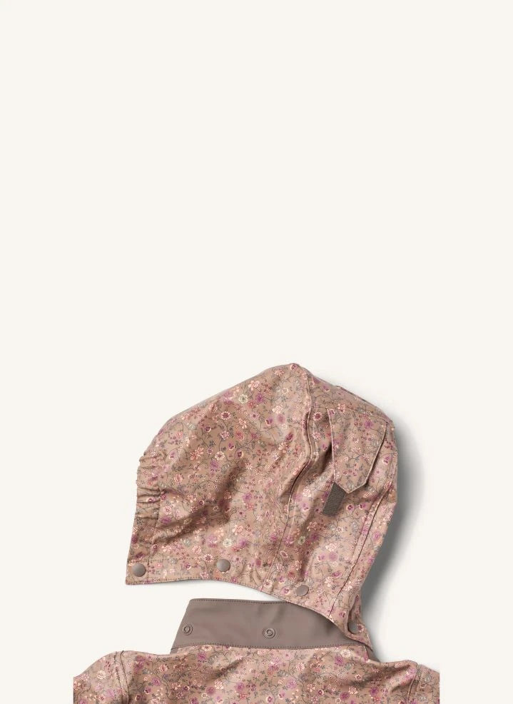 Wheat - Otu Regenjacke mit Blumenmuster aus recycelten Fasern | Rosa