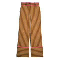 Maria de la Orden - Romeo Cotton Striped Pants | Mustard