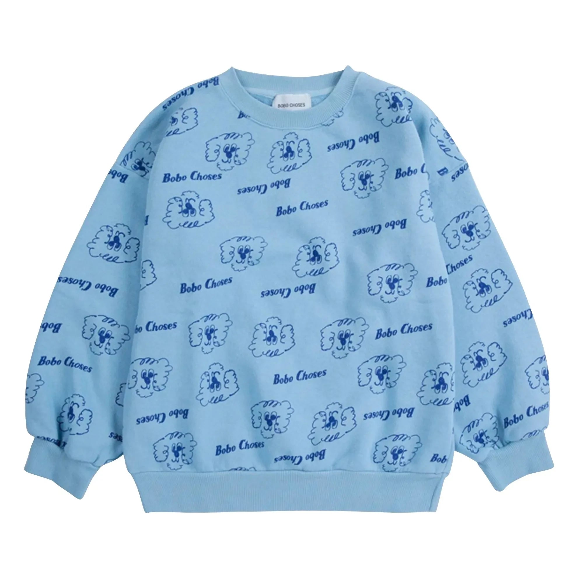 Bobo Choses - Pickles The Dog organik pamuklu sweatshirt | Kraliyet mavisi