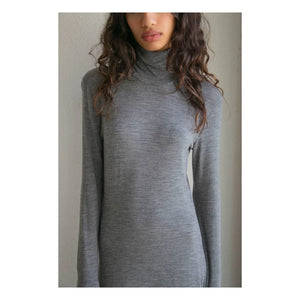 THEAVANT - Vestido de cuello alto de lana | Gris