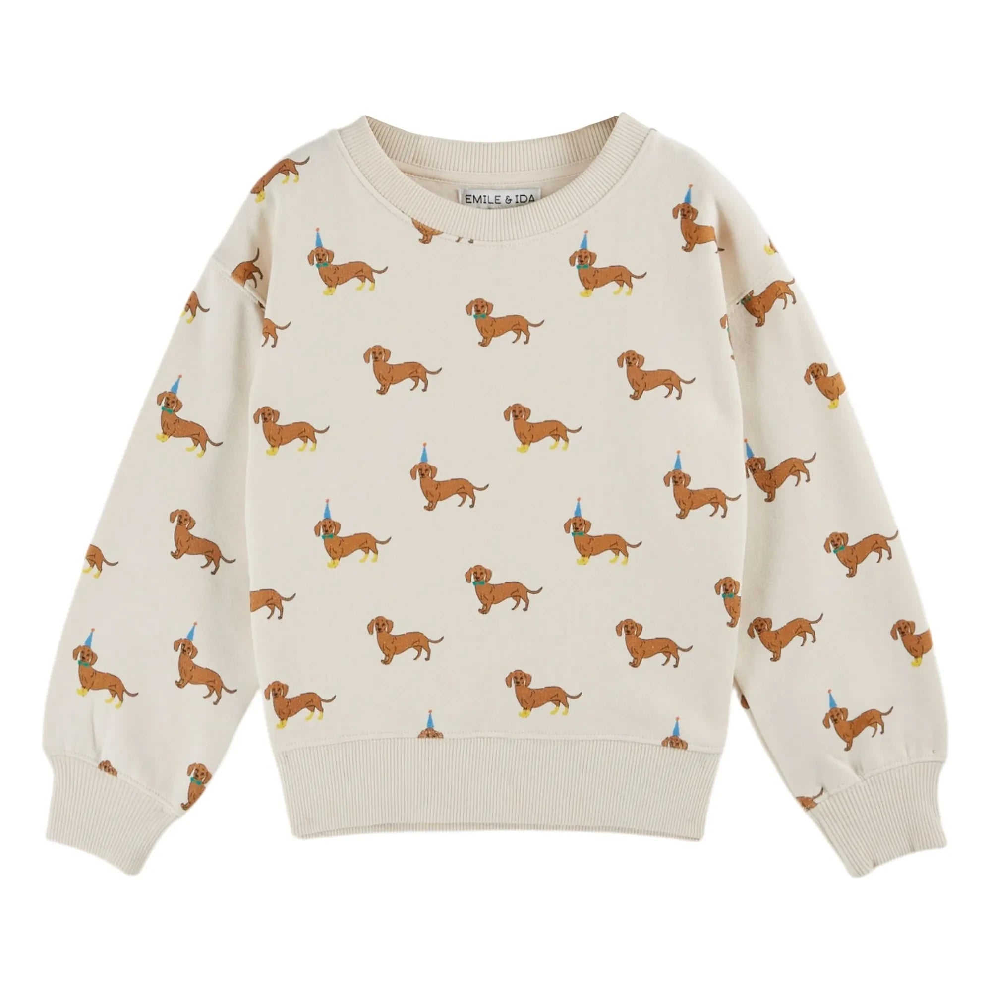 Emile et Ida - Sweat Dogs Organik Pamuk | Ekru