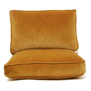 Honoré - Croisette Schwarzer Epoxid- und Samt-Sessel | Camel