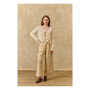 Louise Misha - Molya Baumwoll-Cardigan | Creme