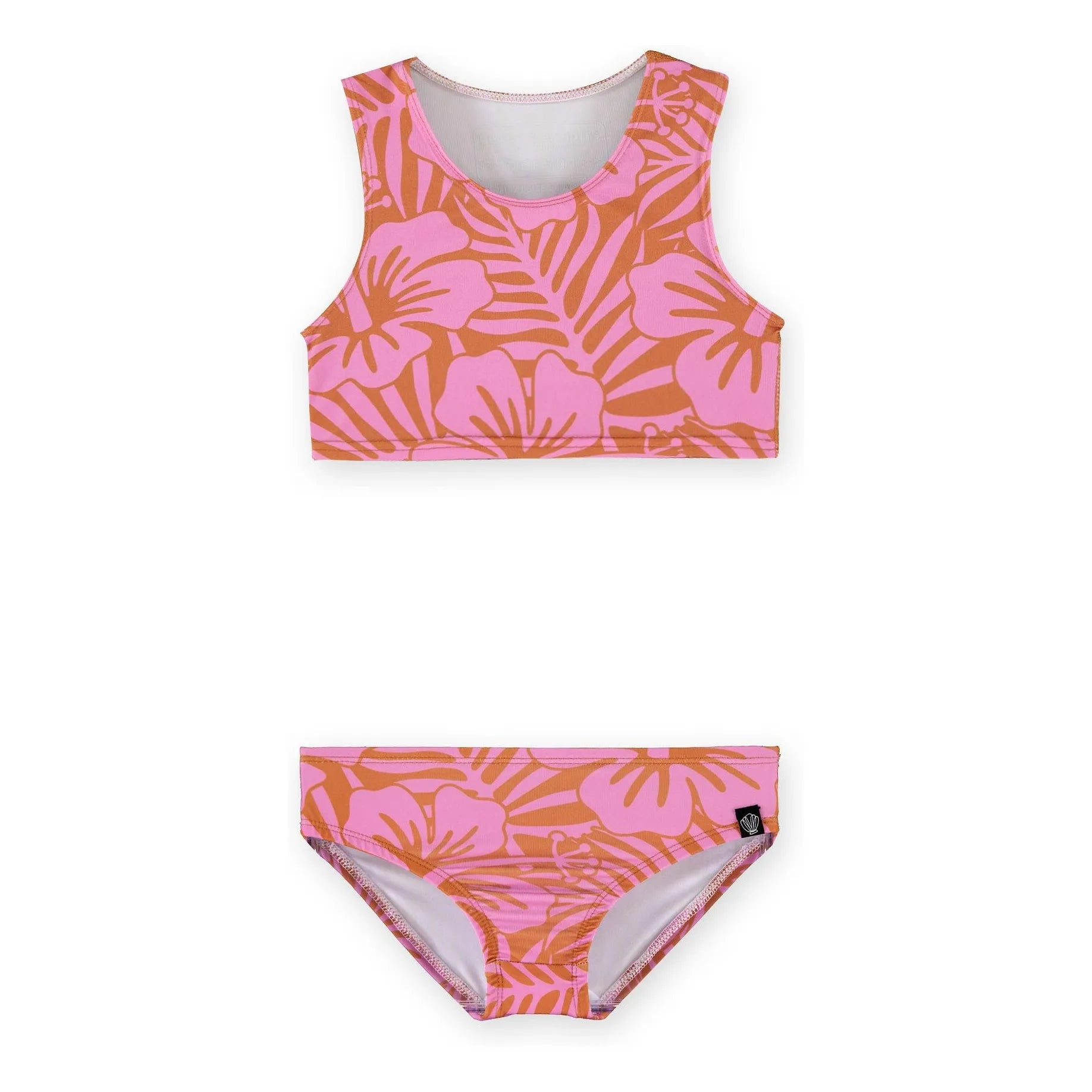 Beach & Bandits - 2 Parça UV Korumalı Mayo Hibiskus Geri Dönüştürülmüş Elyaf | Pembe